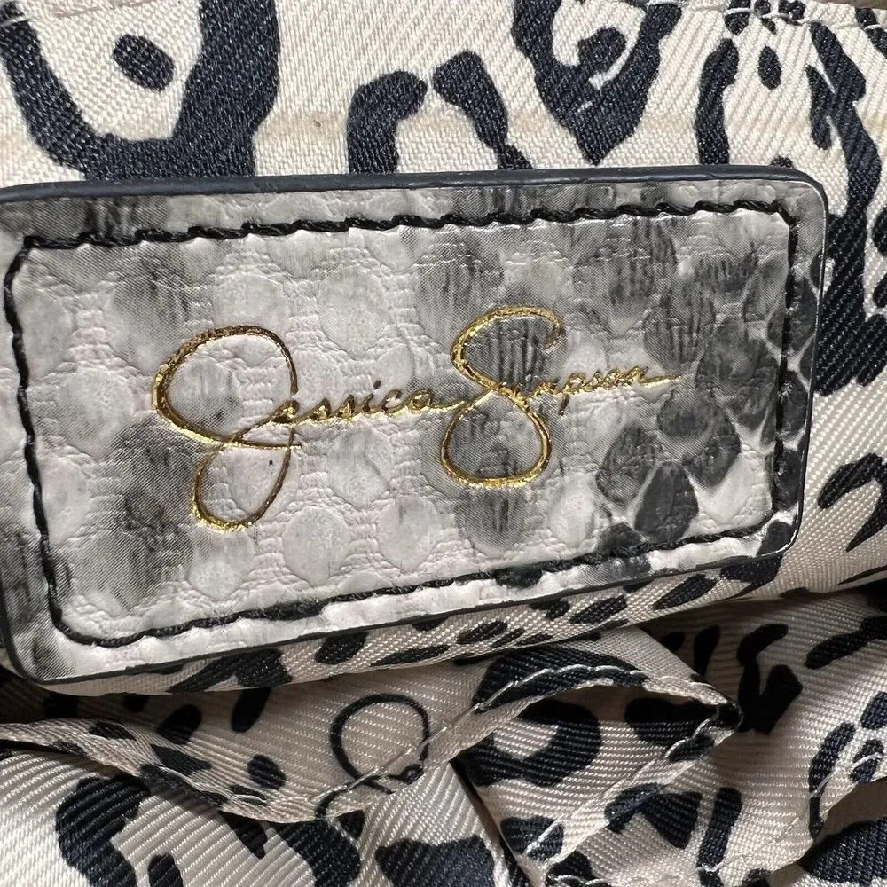 Jessica Simpson Faux Snake Skin Shoulder Bag Cross Body Purse Medium‎ Size